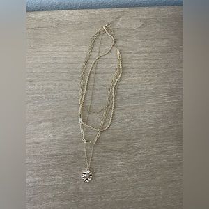 Gold stacked necklace